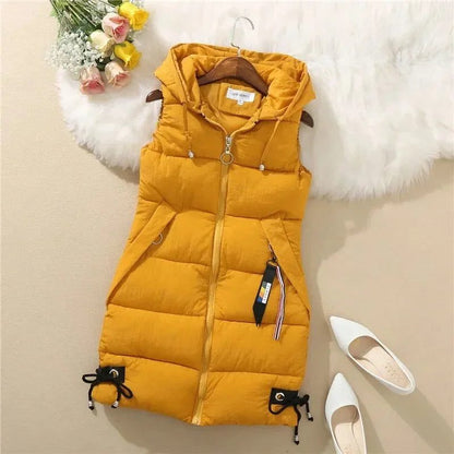 Women’s Hooded Puffer Vest Winter Coat