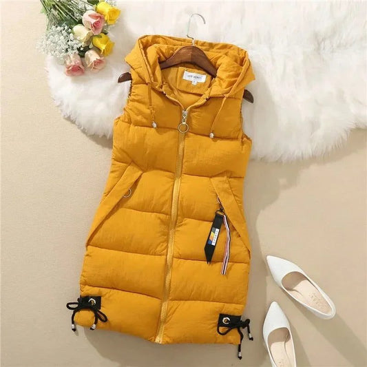 Women’s Hooded Puffer Vest Winter Coat