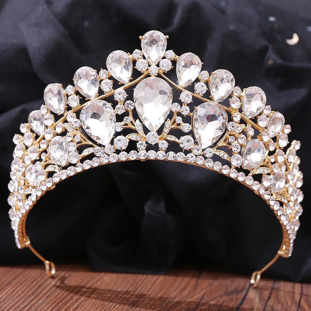 Luxury Crystal Tiara for Bridal Hair Jewelry