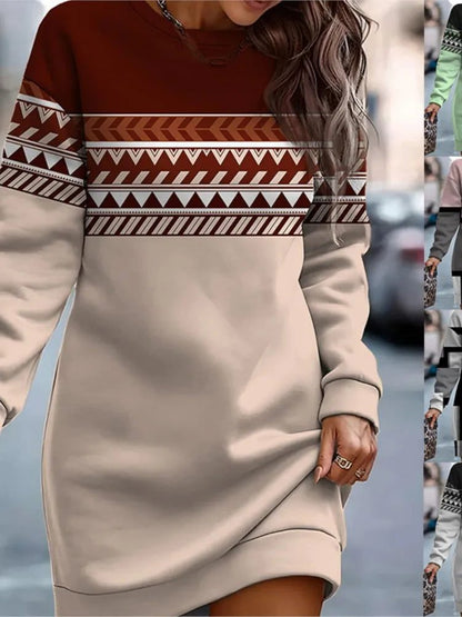 Autumn Winter Casual Loose Sweatshirt Dress