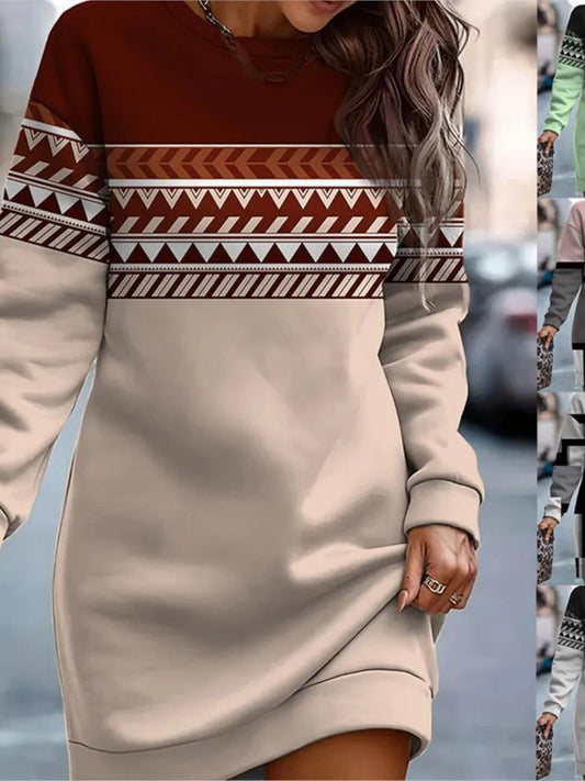 Autumn Winter Casual Loose Sweatshirt Dress
