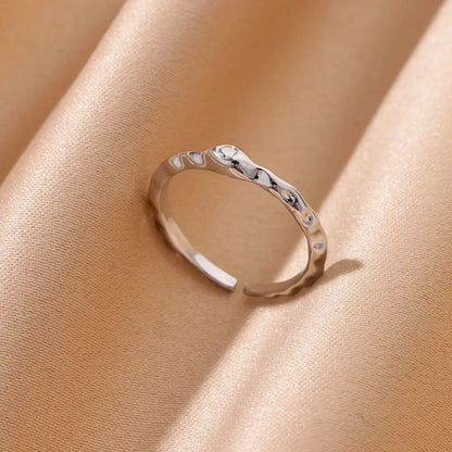 Vintage Gold Adjustable Stainless Steel Rings