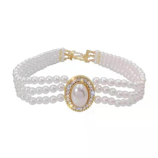 2024 Vintage Pearl Choker Necklace for Women