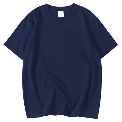 High-Quality Dark Blue Men's Cotton T-Shirt
