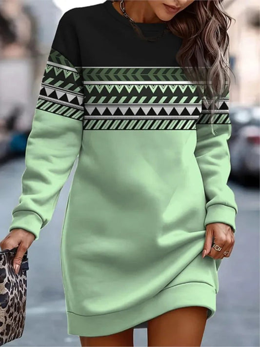 Autumn Winter Casual Loose Sweatshirt Dress