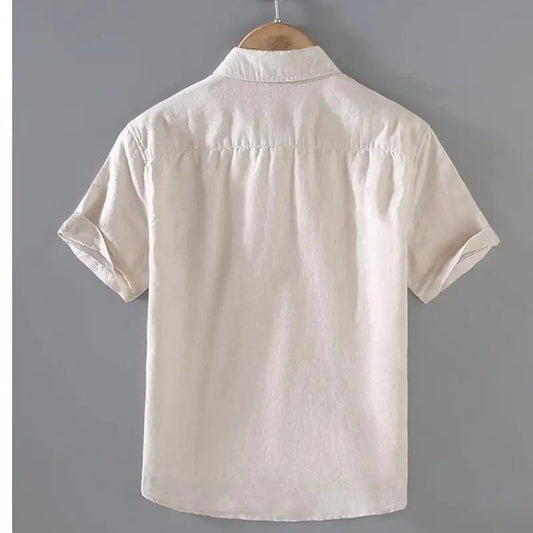 Men's Cotton Linen Short-Sleeved Summer Shirts