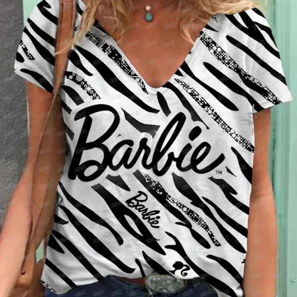 Stylish V-Neck Summer T-Shirt for Women