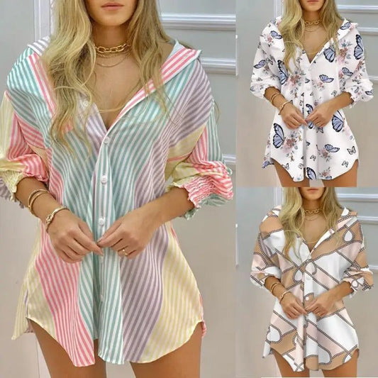 Trendy Women's Striped Dress Shirts 2023