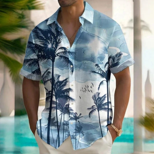 2024 Men's 3D Beach Flower Hawaiian Shirt