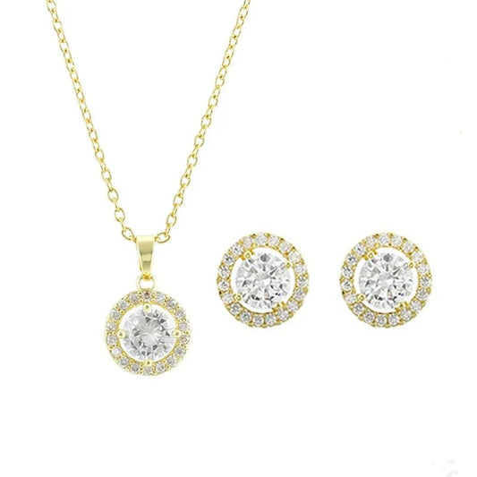 Elegant Bridal Jewelry Set: Water Drop Earrings