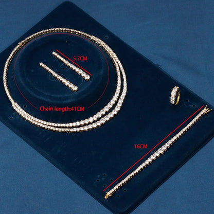 Luxury Bridal CZ Jewelry Set for Weddings