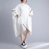 Chic Asymmetrical White Midi Dress for Women