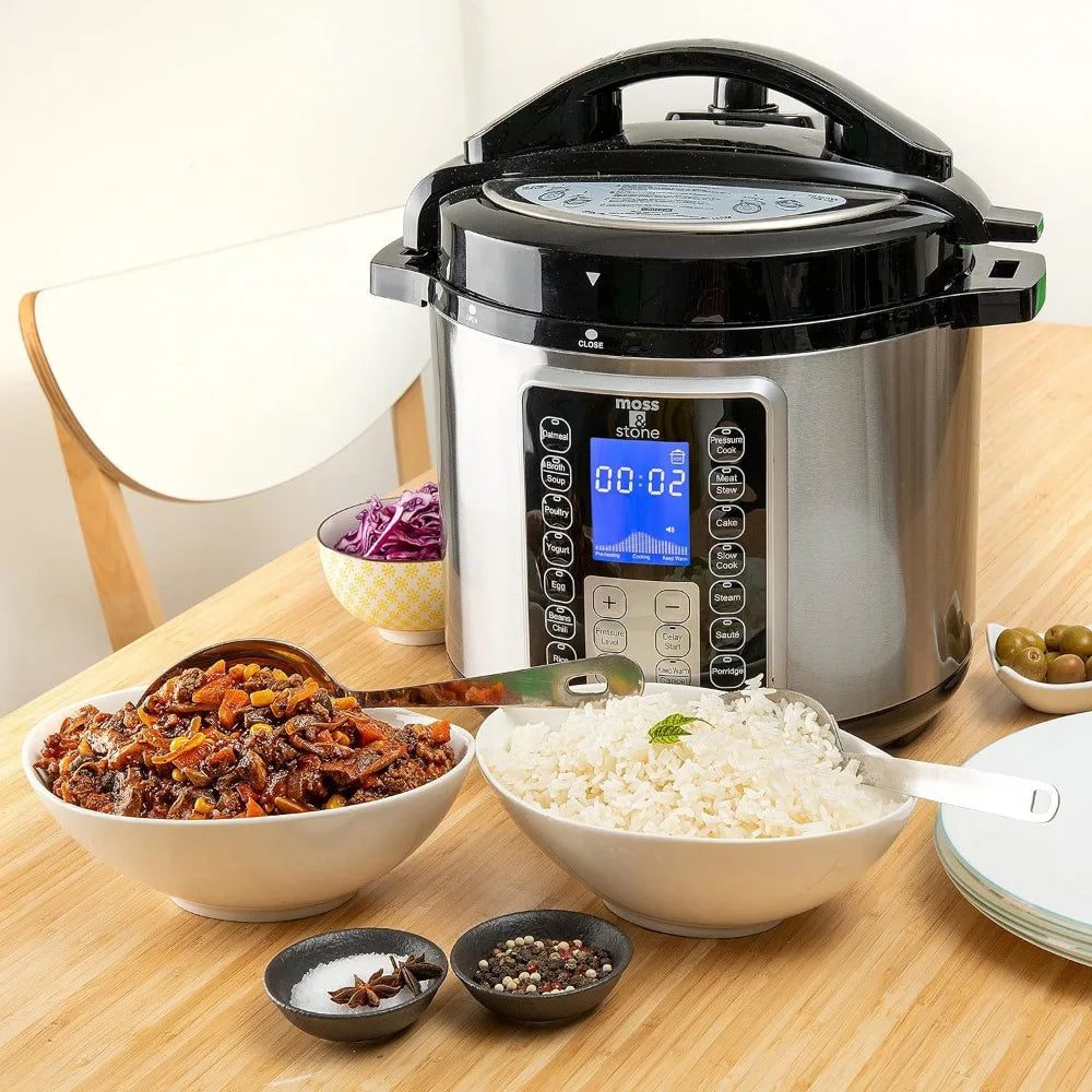 6 Quart Electric Rice Cooker with LCD
