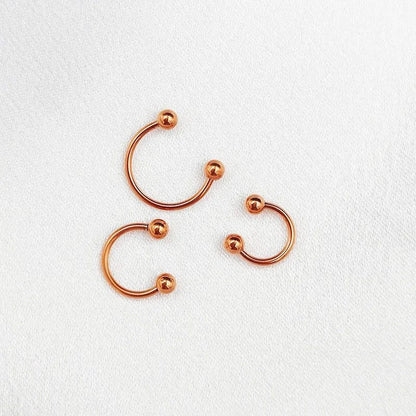 6PCS Stainless Steel Horseshoe Fake Nose Rings