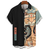 Cool Samurai Cat Hawaiian Shirt for Men