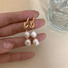2024 Vintage Punk Baroque Pearl Drop Earrings