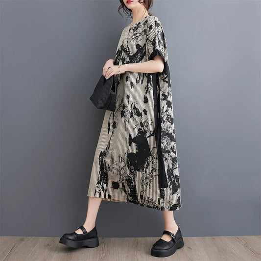 Chic Striped T-Shirt Dress for Women