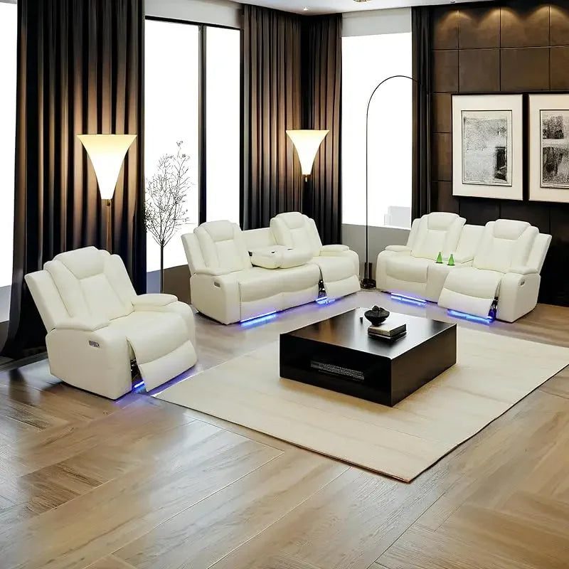 LED Recliner Sofa Set for Living Room