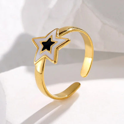 Waterproof Gold Color Stainless Steel Rings