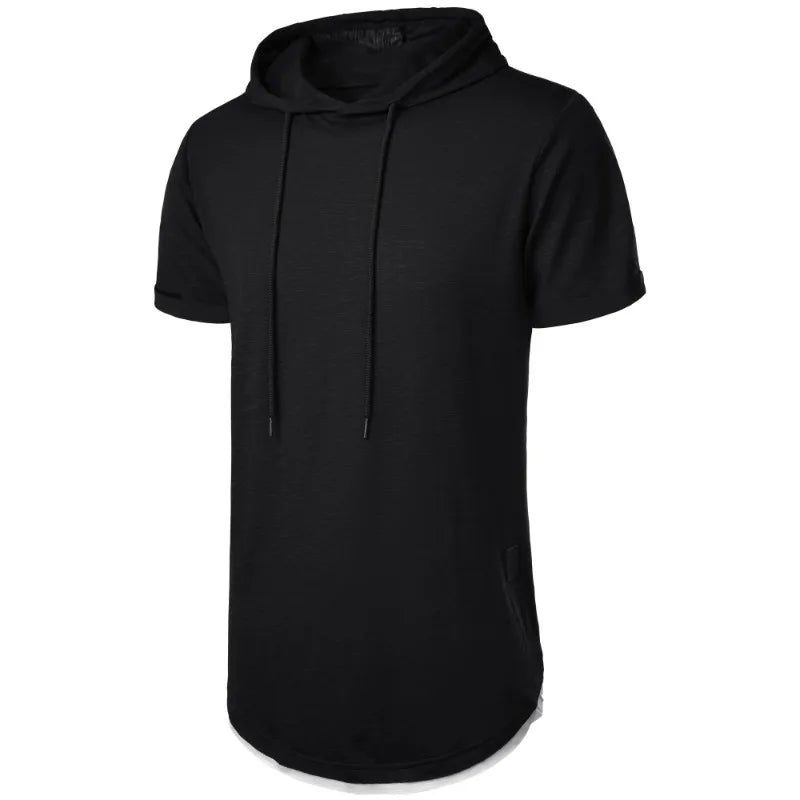 Lightweight Men's Short Sleeve Hoodie T-shirt