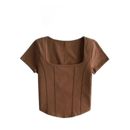 Trendy Cropped Floral Cotton T-Shirts for Women