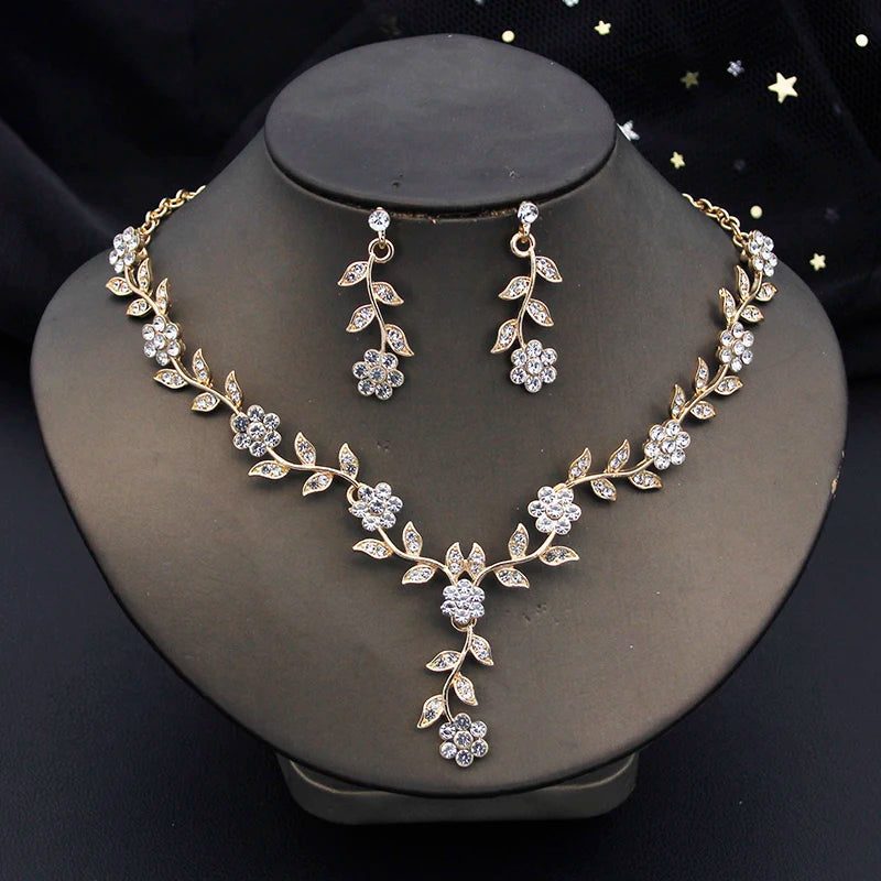 Elegant Baroque Bridal Crown Jewelry Set