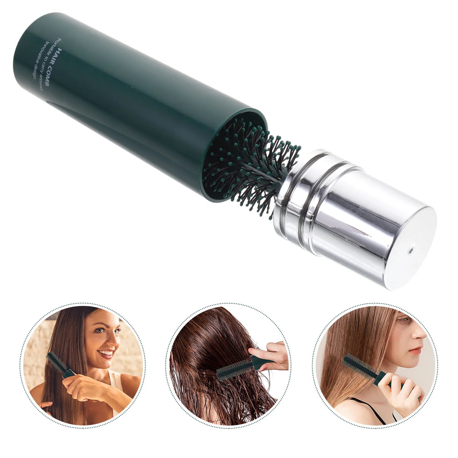 Portable Round Hair Brush for Travel Styling