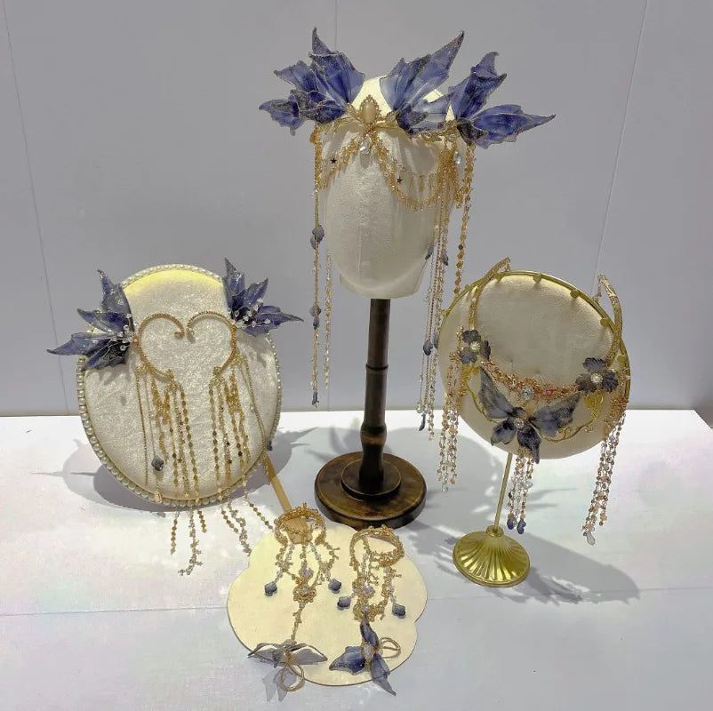 Antique Mermaid Hair Crown Western Jewelry Set