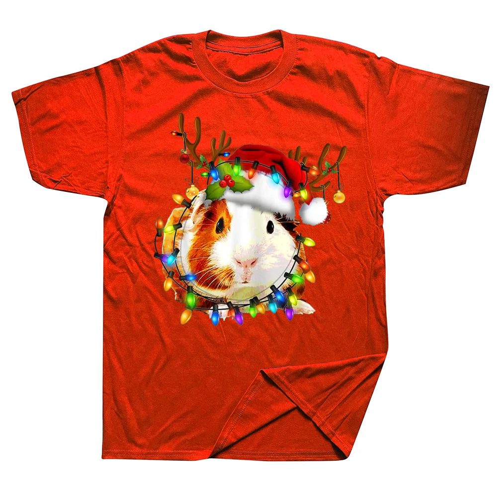 Funny Guinea Pig Christmas T-Shirt for Men
