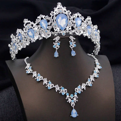 Luxury Bridal Crown Jewelry Set for Weddings