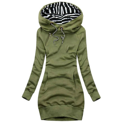 Women Long Sleeve Hoodie Sweater Dress