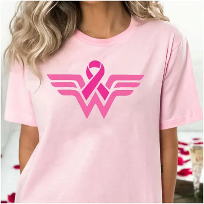Empower Women: Cotton T-Shirt for Cancer Awareness