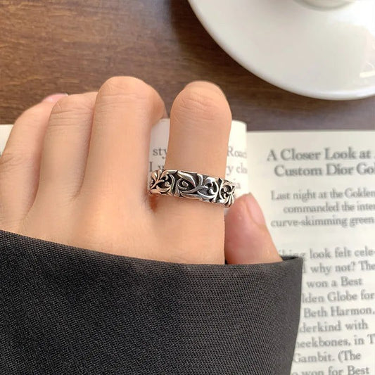 Vintage Silver Eternal Vine Ring Unisex Jewelry