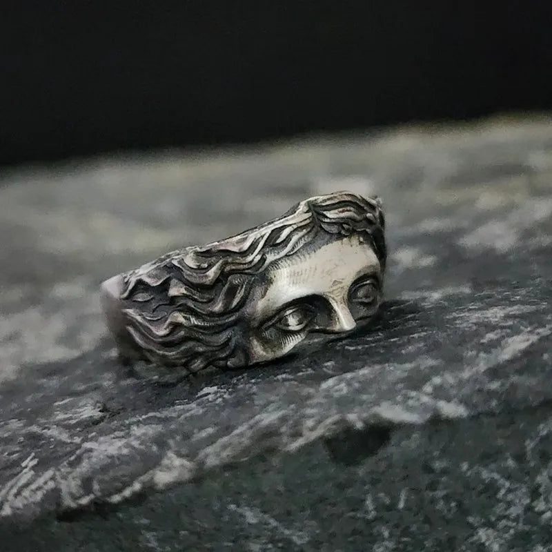 Vintage Greek Mythology Venus Half Face Ring