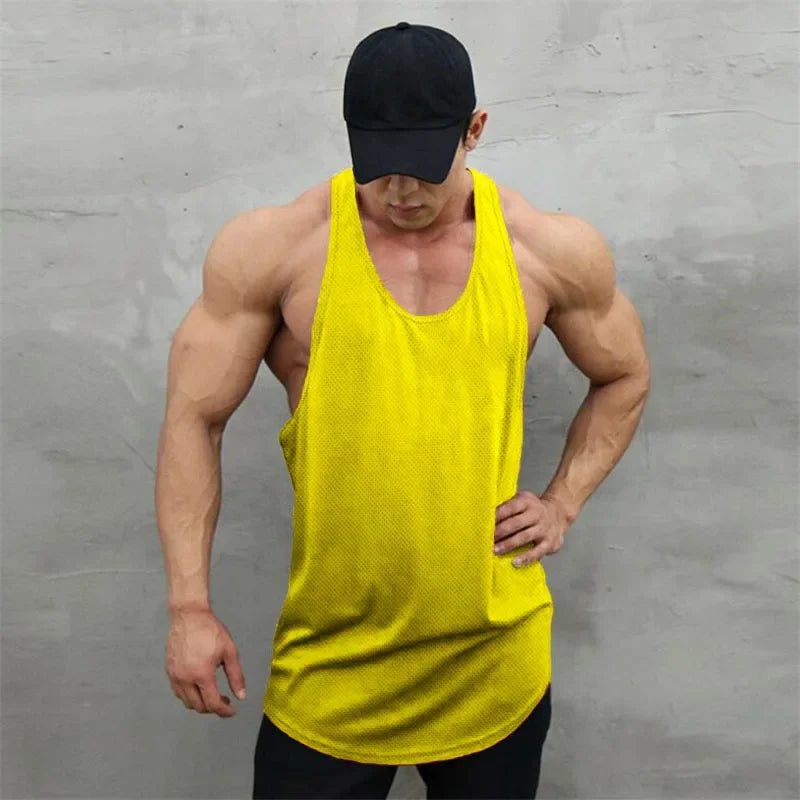 Men's Mesh Tank Top for Summer Fitness