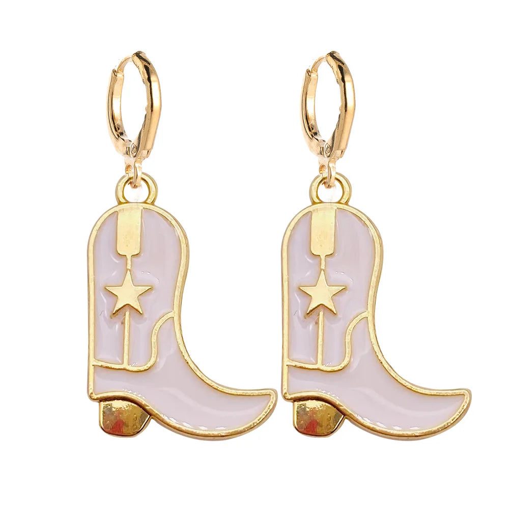 Trendy Western Cowboy Earrings for Beach Parties