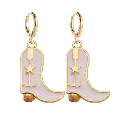 Trendy Western Cowboy Earrings for Beach Parties