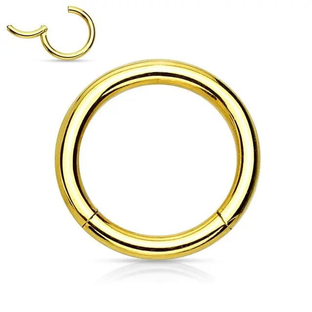 Crystal Septum Hoop Clicker Nose Ring Jewelry