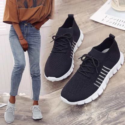 Trendy Breathable Mesh Platform Sneakers for Women