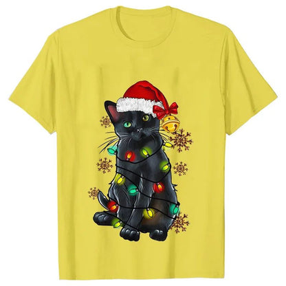 Funny Cat Christmas T-Shirt for Men