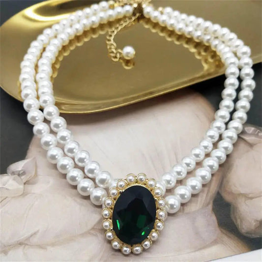 2024 Vintage Pearl Choker Necklace for Women