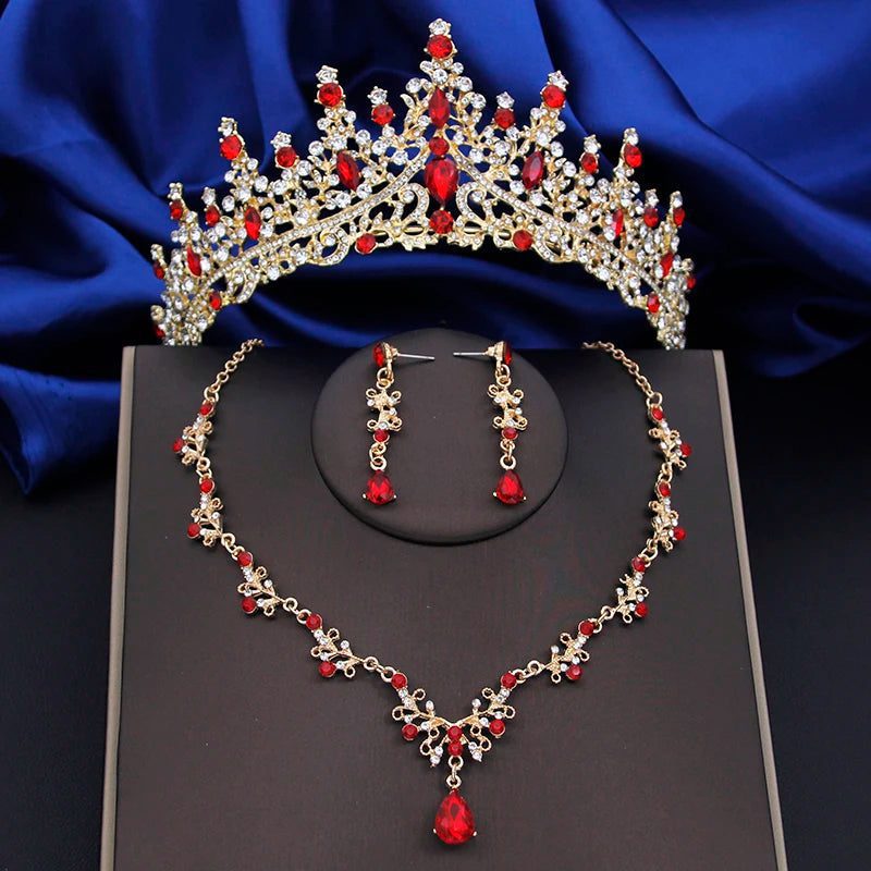 Elegant Silver Water Drop Bridal Jewelry Set