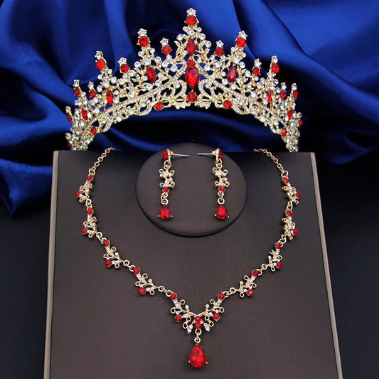 Elegant Silver Water Drop Bridal Jewelry Set