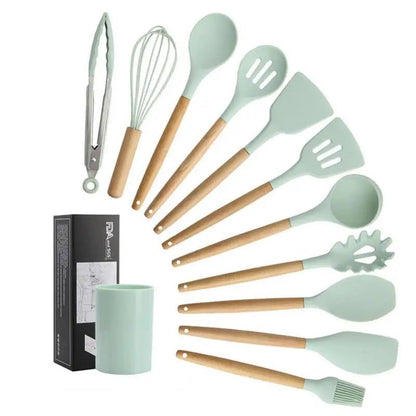 Heat Resistant Silicone Utensil Set for Cooking