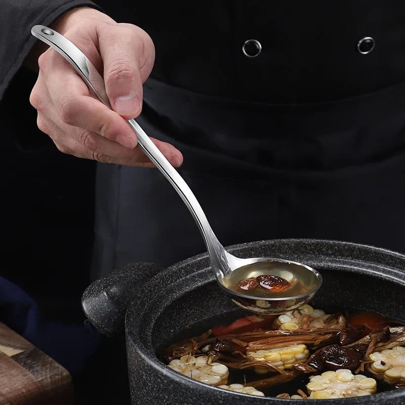 Elegant Long Handle Stainless Steel Soup Spoon