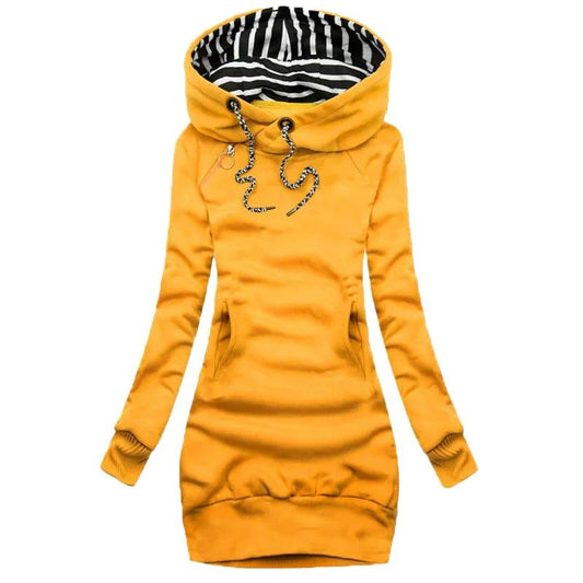 Women Long Sleeve Hoodie Sweater Dress