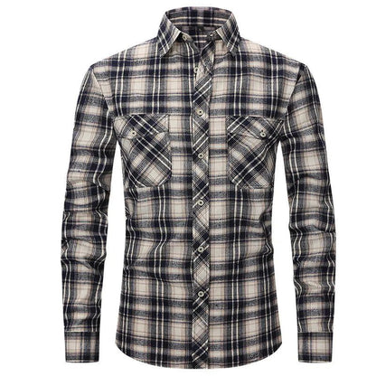 Men's Plaid Flannel Shirt Long Sleeve XXL
