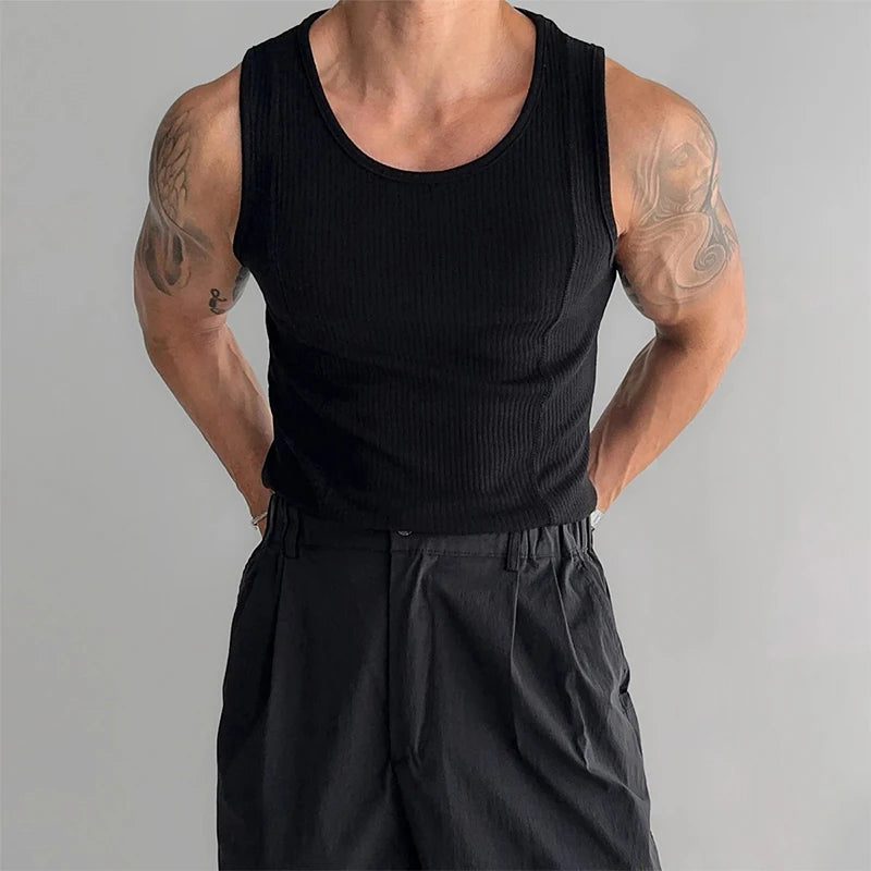 2024 Summer Men's Ribbed Tank Top