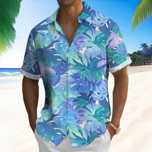 2024 Men's 3D Beach Flower Hawaiian Shirt