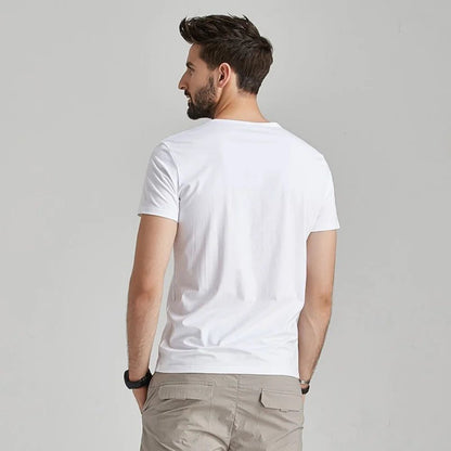 Men's V-Neck T-Shirts: Luxury Ice Silk